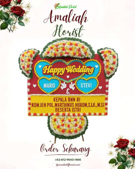 Papan Bunga Pernikahan Pusakajaya Utara